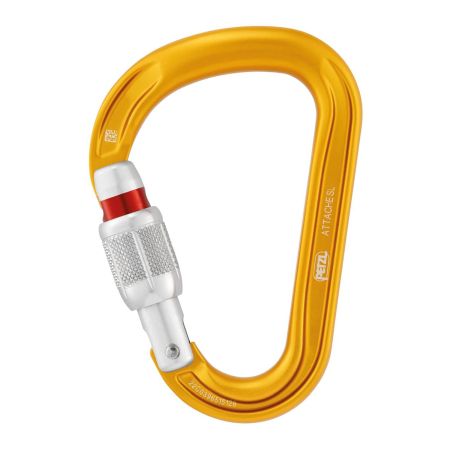 Carabiniere & Verigi - Petzl Attache Screw-Lock Yellow Carabiniera HMS Filet