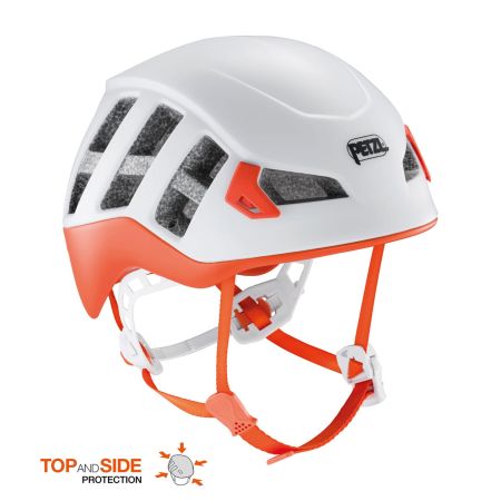 Casti - Petzl Meteor White / Red Orange Casca Alpinism