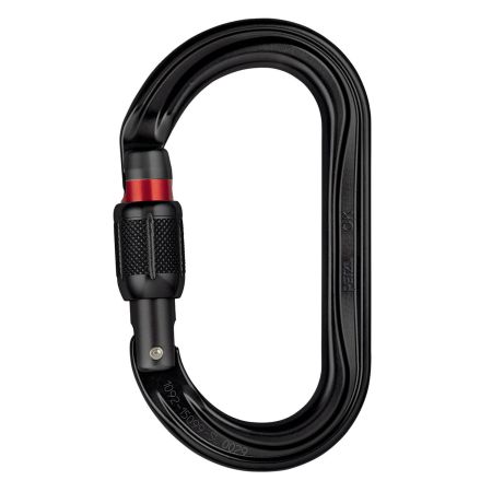 Carabiniere & Verigi - Petzl OK Screw-Lock Black Carabiniera Ovala Filet