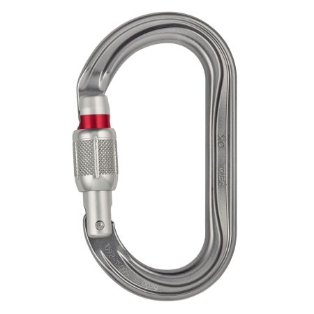 Carabiniere & Verigi - Petzl OK Screw-Lock Gray Carabiniera Ovala Filet