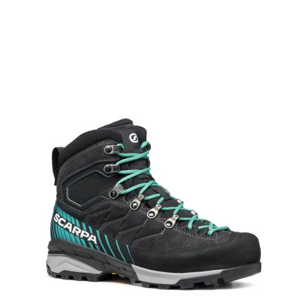 Ghete femei - Scarpa Mescalito Trk Gore-Tex Wmn Dark Anthracite Tropical Green Bocanci Drumetie Femei