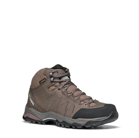 Ghete femei - Scarpa Moraine Plus Mid Gore-Tex Wmn Charcoal Dark Plum Ghete Drumetie Femei