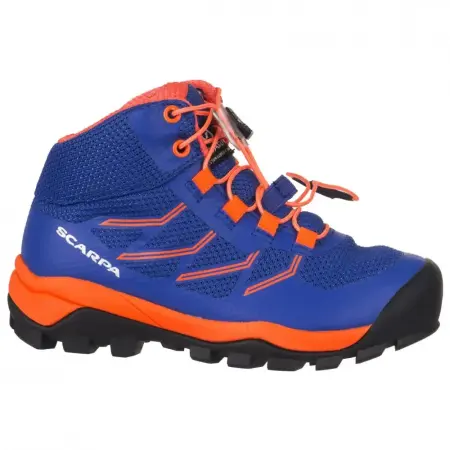 Copii - Scarpa Neutron Mid Kid Deep Blue Orange Fluo Ghete Drumetie Copii