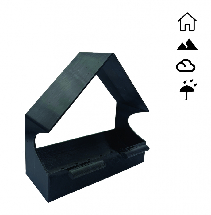 Hranitor pasari care se lipeste de geam, negru 150 x 160 [6]