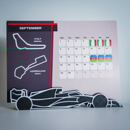 Calendare handmade - Calendar Formula1, de birou, sezon 2025