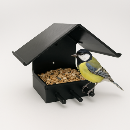 Cãsuțe pentru pãsãrele - Hranitor de pasari care se prinde cu suruburi
