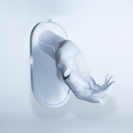 Suport perete - Suport elegant pentru bijuterii in formǎ de mânǎ ideal pentru inele 150x87x155 mm