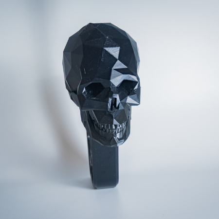 Suport pentru casca de motocicleta, model craniu, 30x10 cm, negru [1]