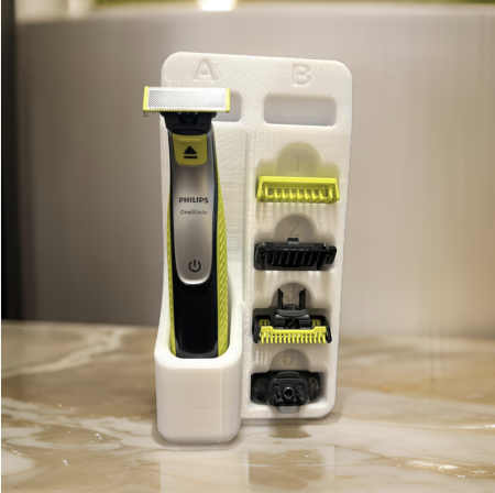 Suport perete, pentru aparate de ras One Blade, montare pe perete, Alb 90x180x20mm [1]