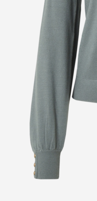 Bluză Damă VERO MODA: Verde Salvie, Decolteu în V și Croială Lejeră [3]