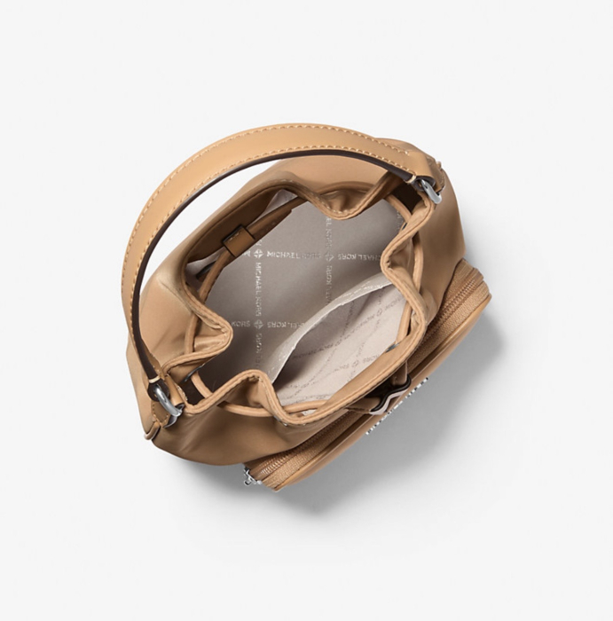 Geantă mini Michael Kors Khai Nylon Bucket Bag – Peanu [2]