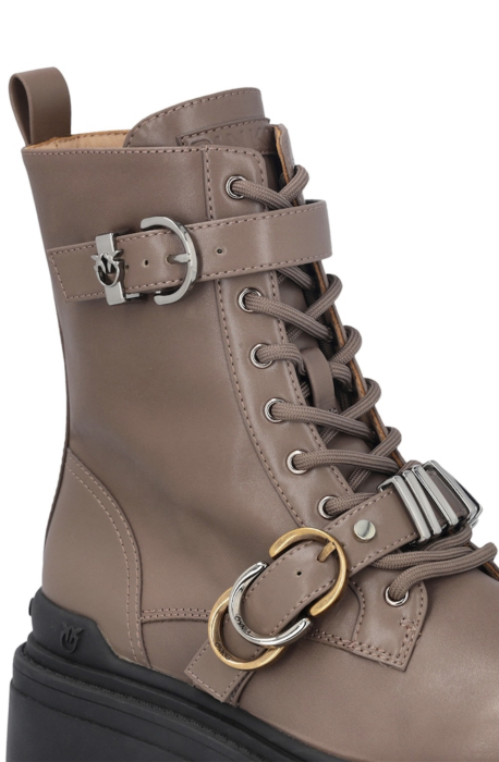 Ghete Pinko Mia 19 din Piele Naturală cu Catarame [2]