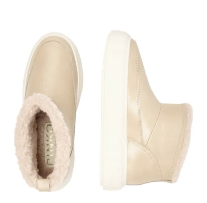 Ghete Pinko Yoko 22 Bej din Piele Laminată [3]