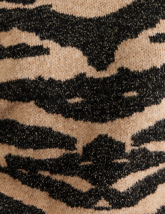 Pulover Damă ONLY cu imprimeu Animal Print cu Glitter  [2]