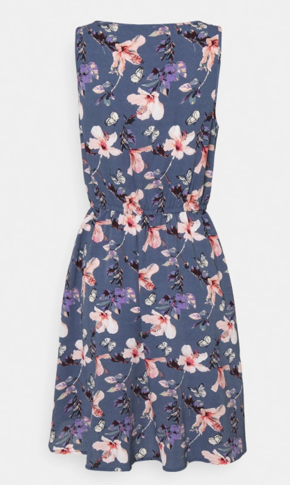 Rochie Casual de Vară din Viscoză cu Imprimeu Floral și Fluturi ONLY [2]