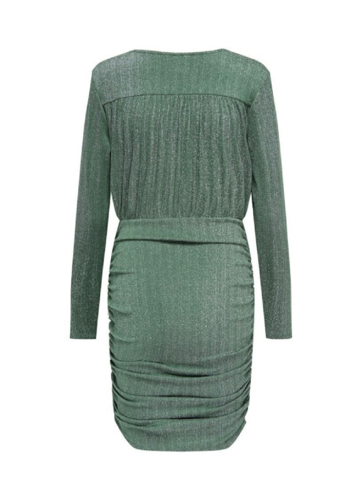 Rochie Mini Elegantă ONLY Glitter Verde – Siluetă Mulată și Croială Petrecută [2]