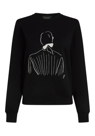 Hanorace & Treninguri - Bluză Karl Lagerfeld x Jorge Parra, Negru