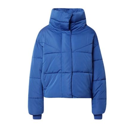 Geci primavara/toamna - Geacă scurtă albastră matlasată Nasty Gal