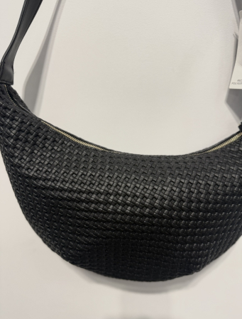 Geantă de Umăr Marks & Spencer Faux Leather Woven, Neagră [2]