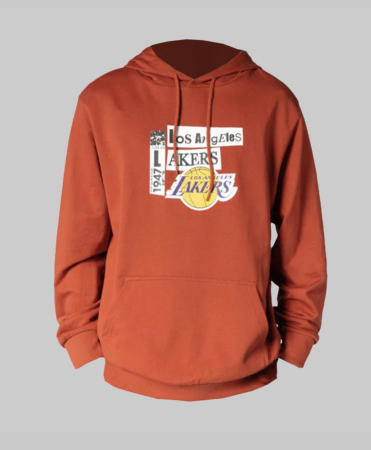 Hanorace & Treninguri - Hanorac Bărbați New Era NBA Los Angeles Lakers Newspaper Graphic Copper