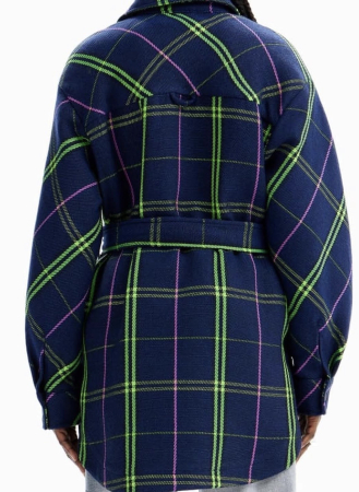 Jachetă Tip Cămașă Desigual Paris cu Imprimeu Carouri și Cordon [1]