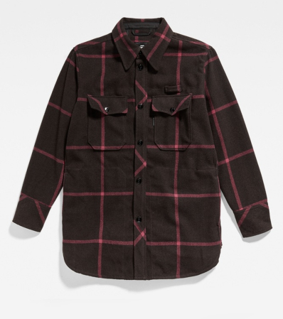 Jachete & Paltoane - Jachetă tip cămașă G-Star RAW Boyfriend Overshirt – Carouri Maro/Roz