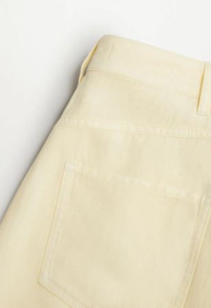 Pantaloni Culottes Mango, Galben Pal [1]