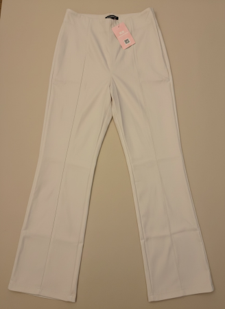 Pantaloni Dama Missy Empire – Elegantă Minimalistă în Nuanță Crem [1]
