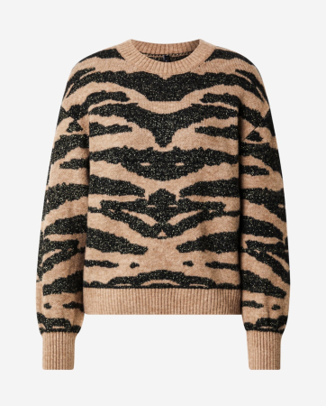 Pulovere & Cardigane - Pulover Damă ONLY cu imprimeu Animal Print cu Glitter 