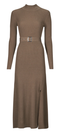 Rochii - Rochie Karl Lagerfeld LSLV Buckle Belt Knit