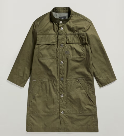 Rochii - Rochie Tip Cămașă Damă G-Star RAW Loose Fit cu Buzunare Cargo, Kaki