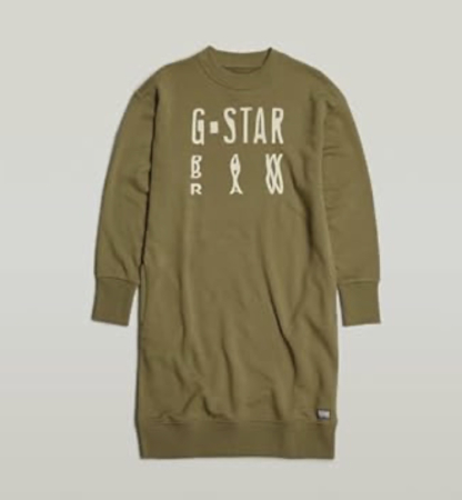 Rochii - Rochie tip hanorac G-Star Raw Chroma Graphic, Antic Green