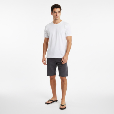 Slapi Barbati Jack and Jones Tip Flip-Flops pentru Plaja si Piscina, Negru cu Logo Gri [2]