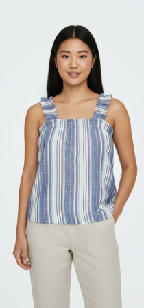 Top Dama ONLY Carmakoma Tulum Albastru/Alb [1]
