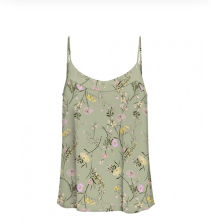 Bluze & Tricouri - Top Lejer cu Bretele și Imprimeu Floral Vero Moda