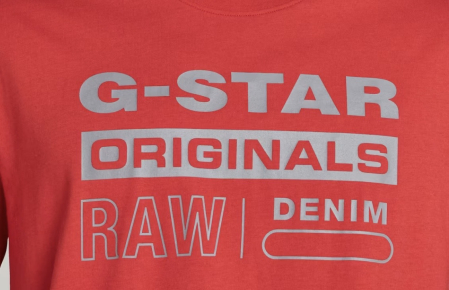 Tricou G-Star RAW Reflective Originals Graphic Roșu [1]