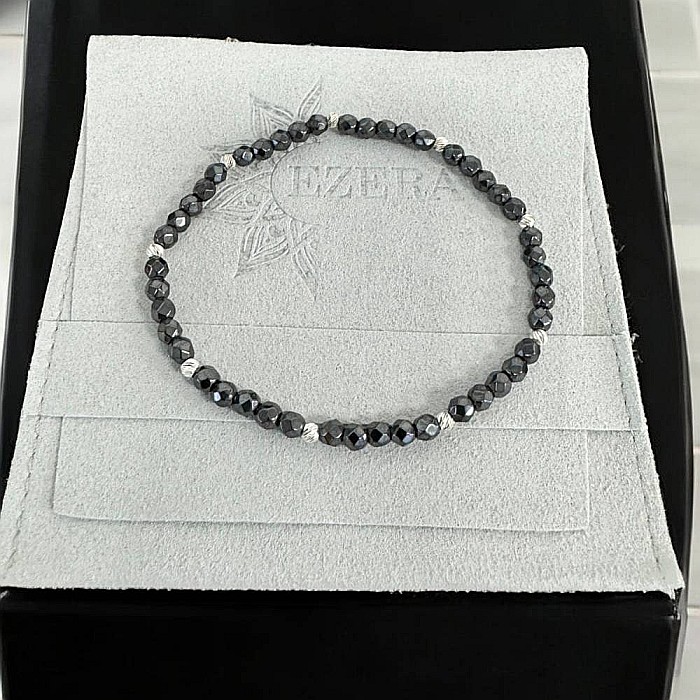 Bratara Hematit Fatetat cu Accesorii din Inox pentru Barbati – Forta Interioara si Echilibru Energetic in Stil Masculin [4]