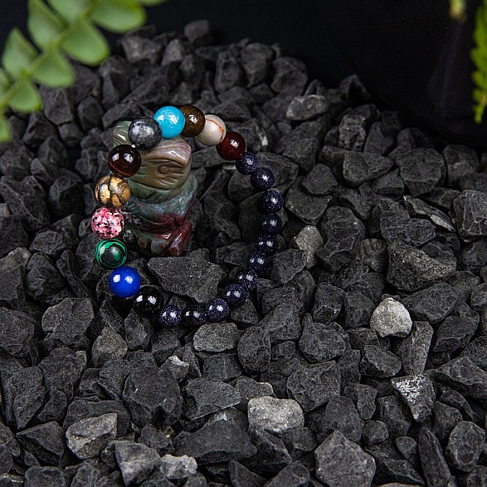 Bratara ”8 PLANETS” cu Margele din Pietre Naturale Semnificand Planetele Galaxiei [1]