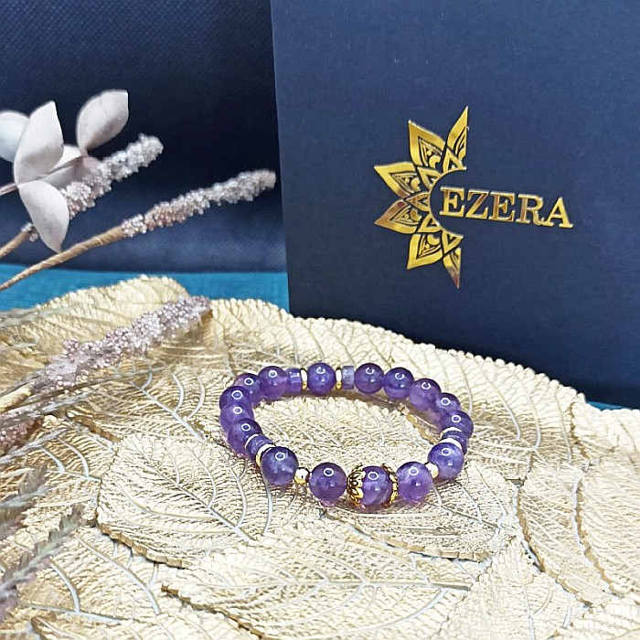 Bratara Ametist Ada, pentru femei, eleganta, cu cristale de 8mm [1]