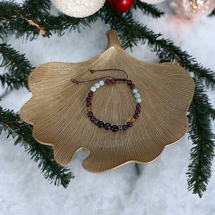 Bratara barbati cristale Benet cu Obsidian, Granat, Citrin, Acvamarin si Hematit [6]