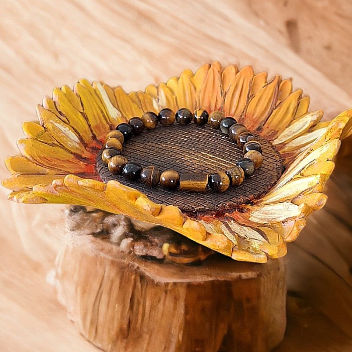 Bratara barbati pietre naturale Ochi de Tigru Andri, margele de 8mm [8]