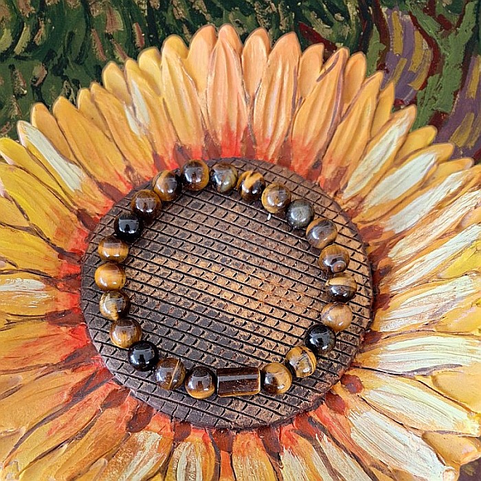 Bratara barbati pietre naturale Ochi de Tigru Andri, margele de 8mm [7]