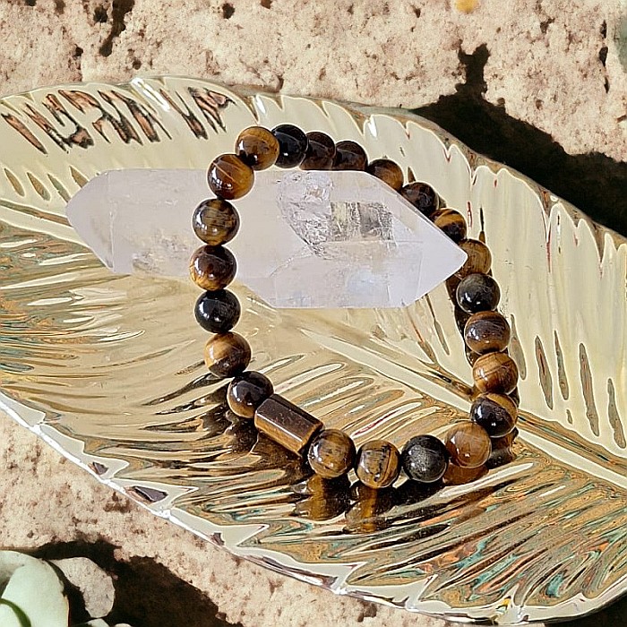 Bratara barbati pietre naturale Ochi de Tigru Andri, margele de 8mm [2]