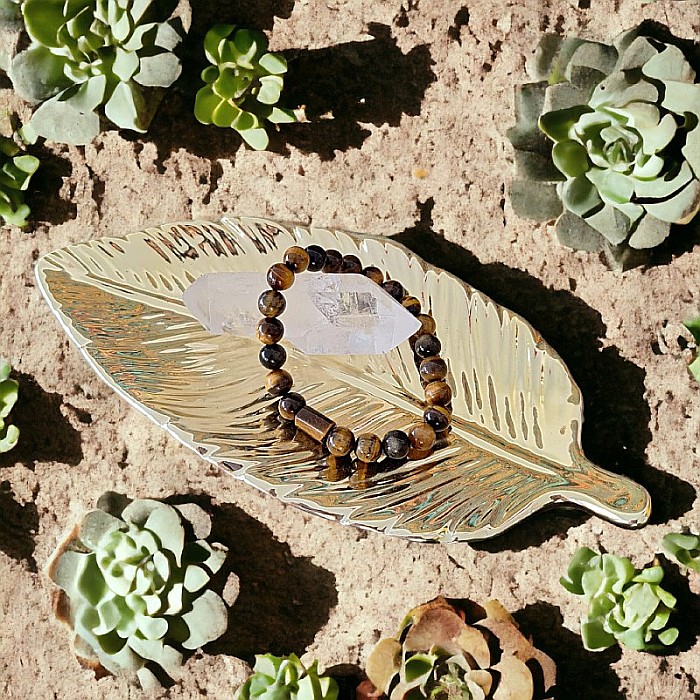 Bratara barbati pietre naturale Ochi de Tigru Andri, margele de 8mm [9]