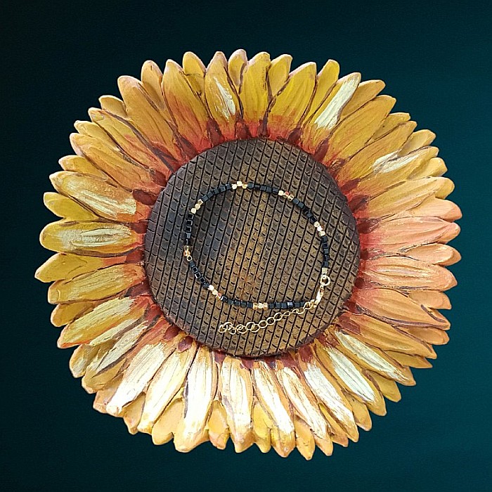 Bratara Boho din cristale de Spinel Negru [5]