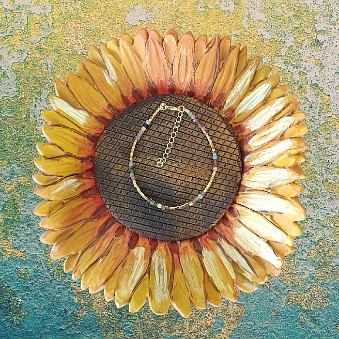 Bratara Boho din cristale de Turmalina multicolor [3]