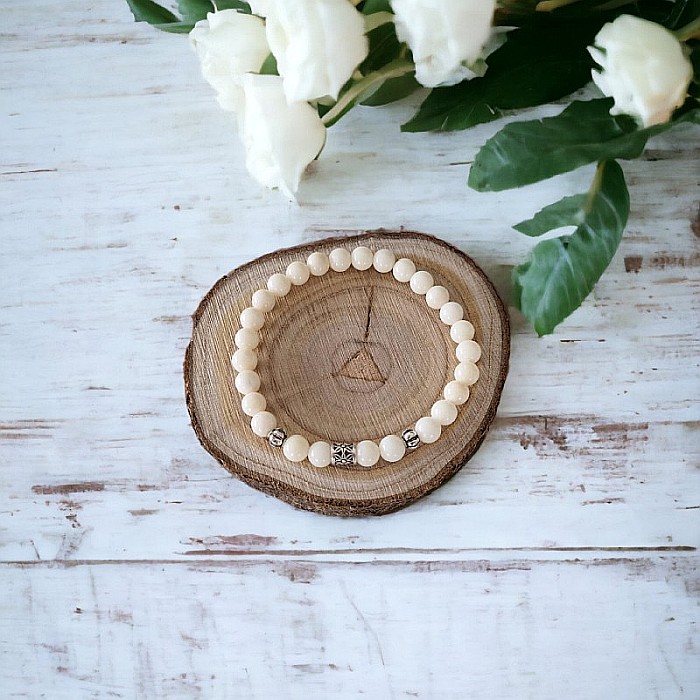 Bratara Coral alb cu accesorii din Argint 925, Daria [7]