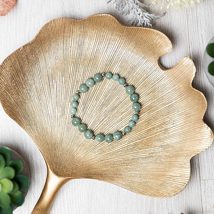 Bratara cristale Jad Verde si Amazonit pentru femei, Tazara [5]