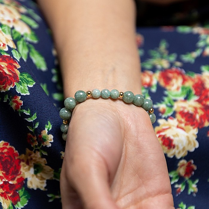 Bratara cristale Jad Verde si Amazonit pentru femei, Tazara [3]