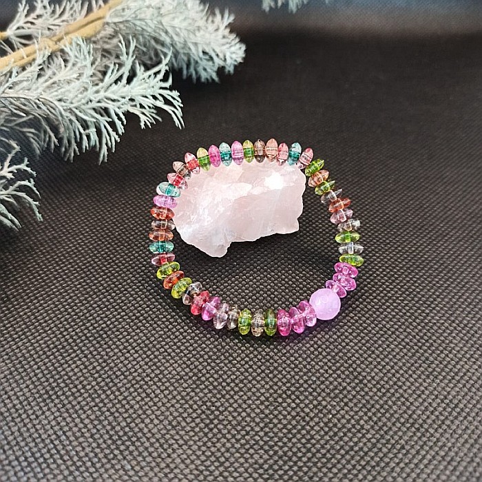 Bratara cristale rondele de cuart colorate Candy [4]